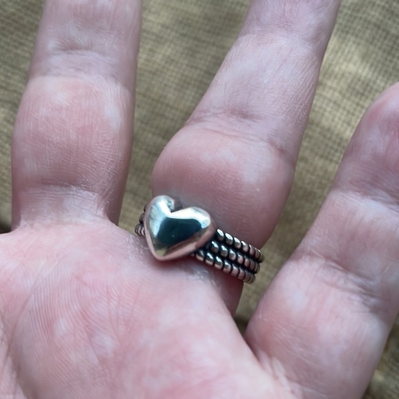 LOVE Heart Rings Vintage Handmade Weave Thai Silver adjustable ring New - Picture 14 of 16
